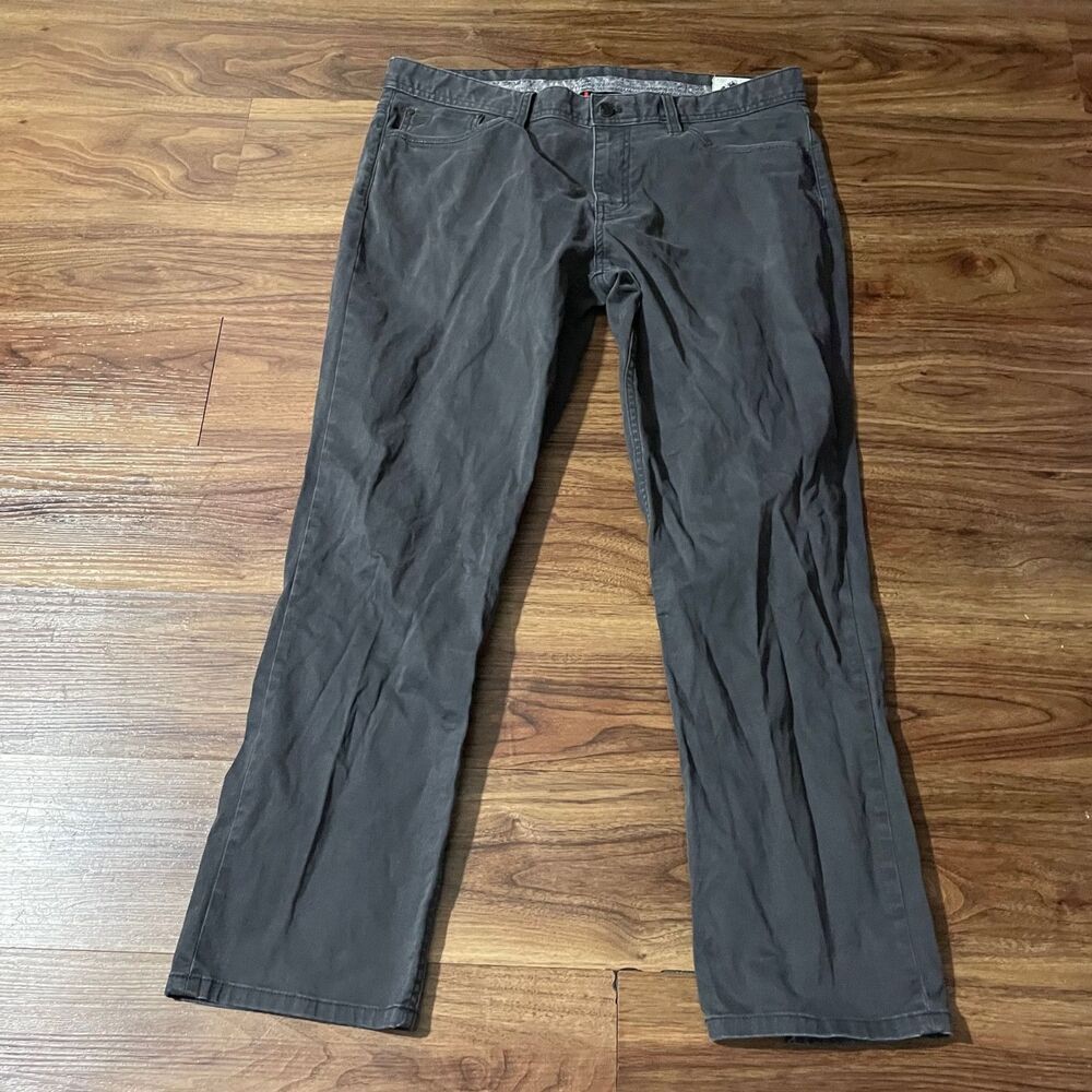 English Laundry Pant Gray Cotton Chino Straight Leg Business Stretch Men's 36x30